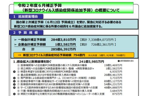 【追加補正予算について】