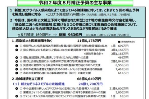 【愛媛県　8月補正予算】