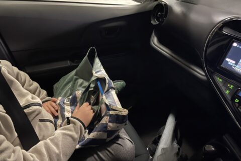 会議と会議の間に、子どものお迎えに。