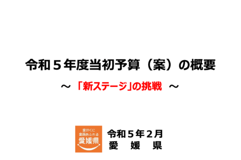 愛媛県令和5年度当初予算、令和4年度2月補正予算
